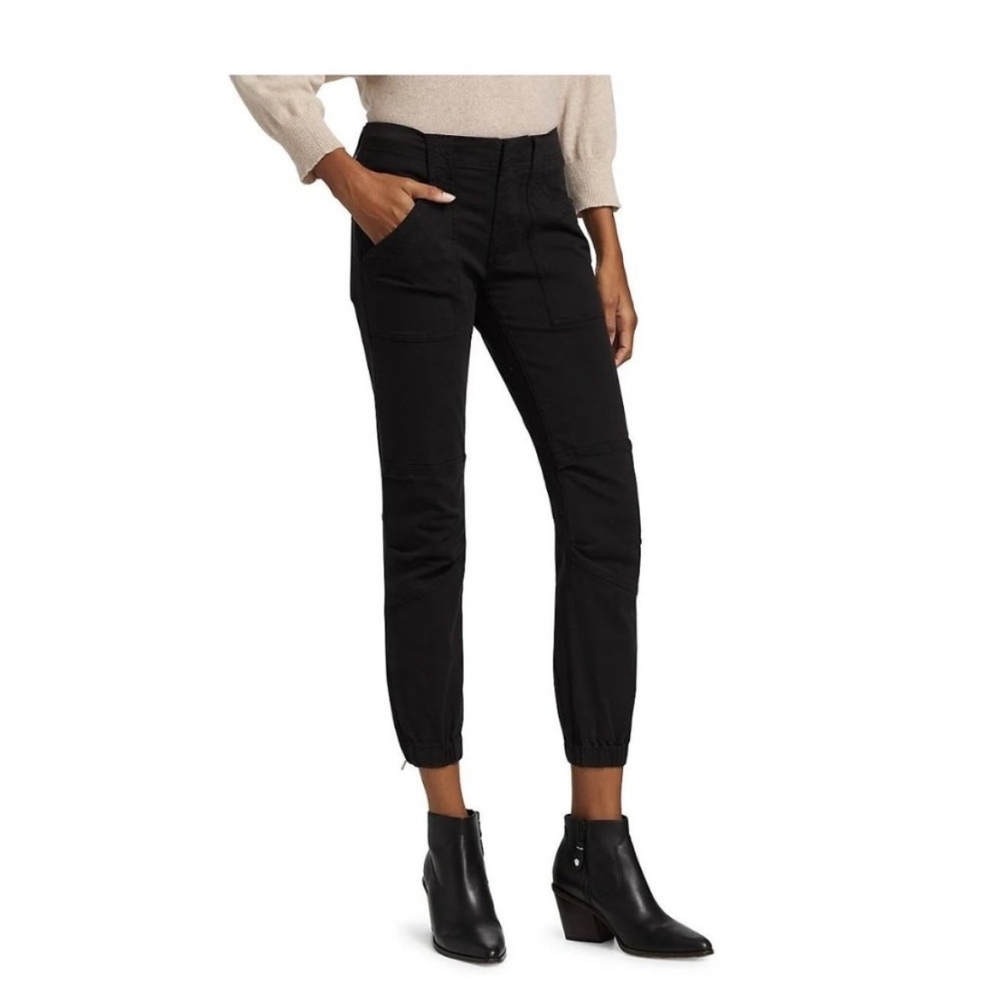 EUC Frame Banded Bottom Trapunto Moto Joggers